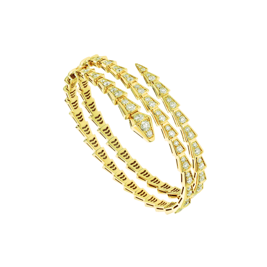 [baslovejewels]SERPENTI BRACELET GOLD DIAMOND DOUBLE ROW