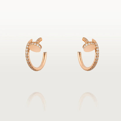 [baslovejewels]JUSTE EARRINGS 12.75MM PINK GOLD DIAMOND
