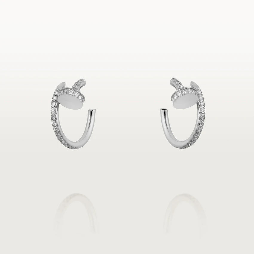 [baslovejewels]JUSTE EARRINGS 12.75MM SILVER DIAMOND