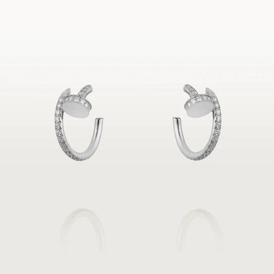 [baslovejewels]JUSTE EARRINGS 12.75MM SILVER DIAMOND