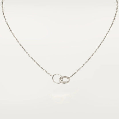[baslovejewels]LOVE NECKLACE PINK GOLD AND SILVER