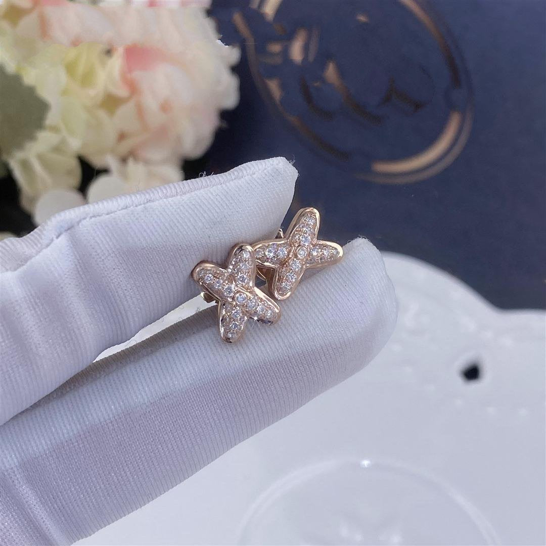 [baslovejewels]JEUX DE PINK GOLD DIAMOND EARRINGS