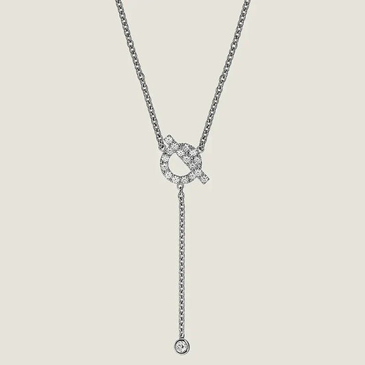 [baslovejewels]FINESSE SILVER DIAMOND NECKLACE