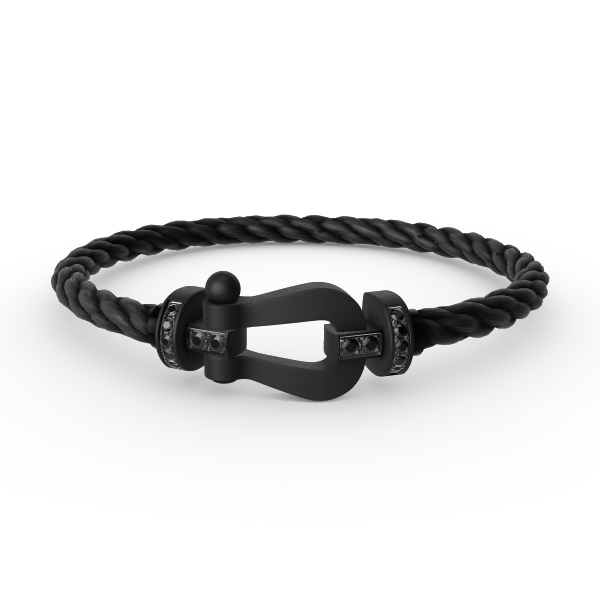 [baslovejewels]FORCE LARGE SERIES HORSESHOE BLACK SAMURAI BRACELET