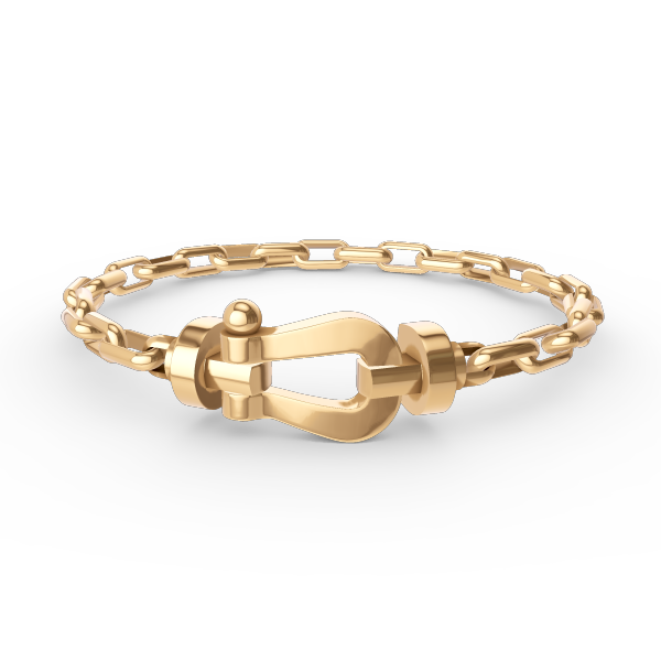 [baslovejewels]FORCE LARGE HORSESHOE CLASP  METAL BRACELET