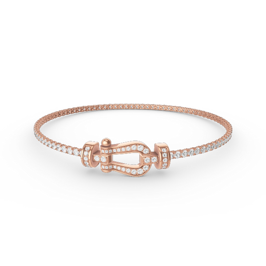 [baslovejewels]FORCE  HORSESHOE  DIAMOND TENNIS BRACELET