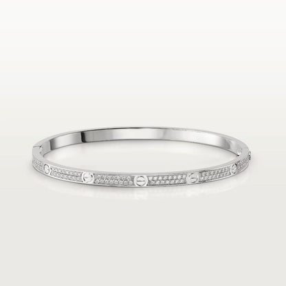 [baslovejewels]LOVE BRACELET 3.65MM DIAMOND-PAVED SILVER